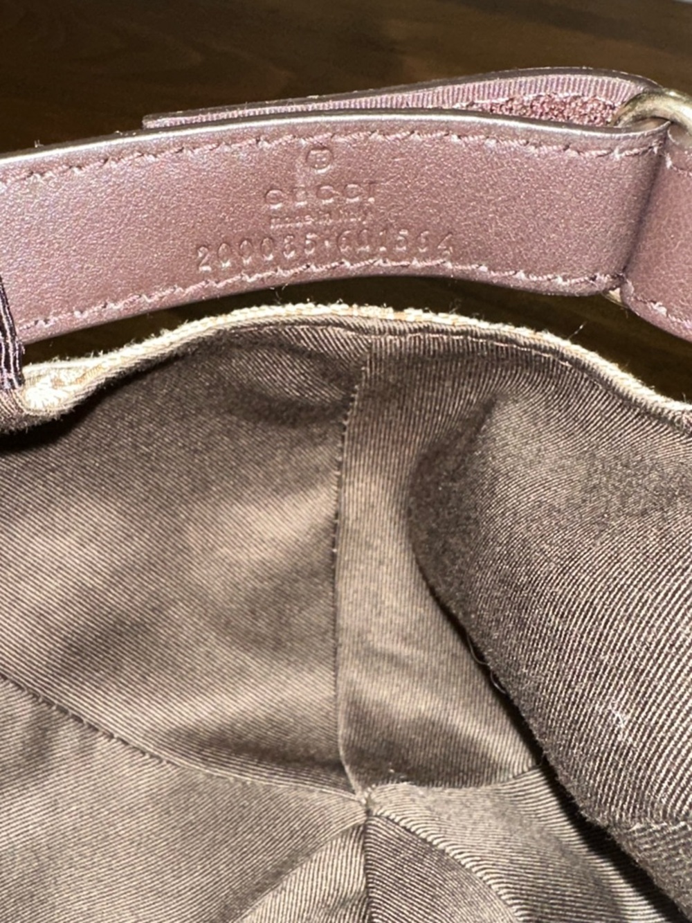 Gucci Brown Monogram Cap with Green-Red Web - Picture 6 of 8